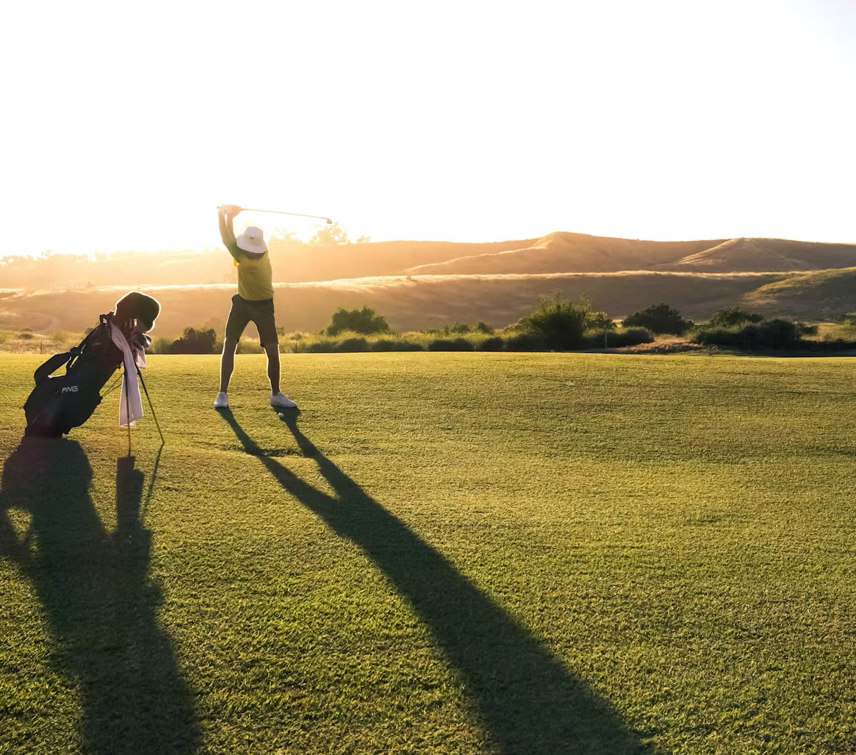 Friends enjoying a round together on a golf course